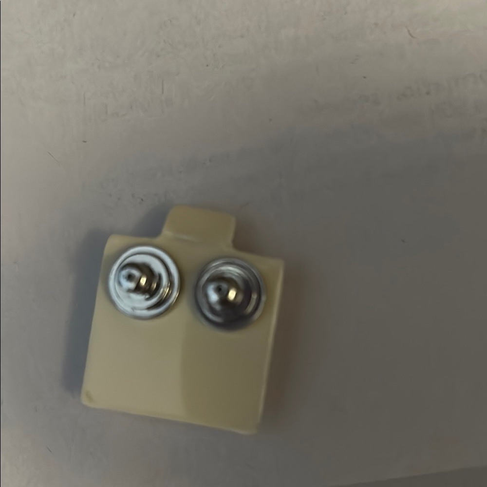 Tory Burch silvertone Logo Earrings - Picture 2 of 2